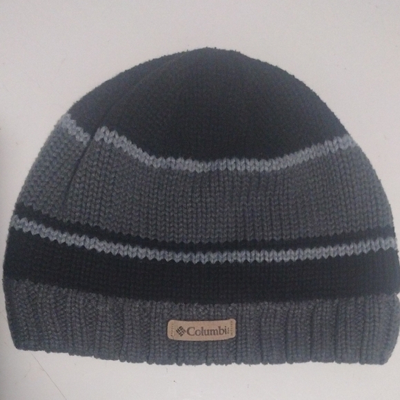 Columbia Two-Tone Knit Beanie - Black and Gray - Picture 1 of 5